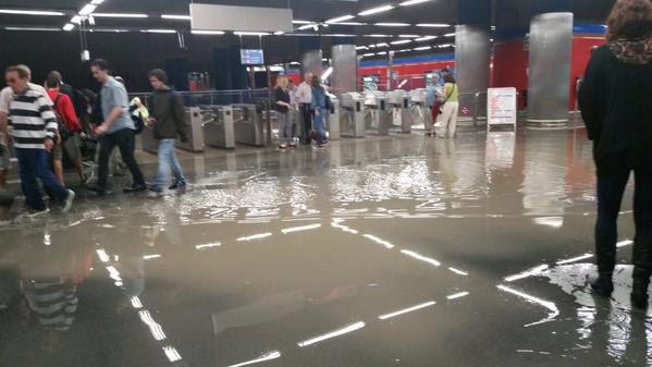 tormenta Metro Madrid línea 7