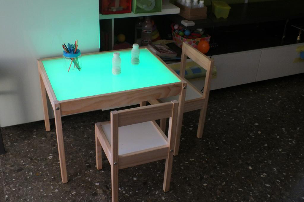 Niños: aprende a hacer en casa una mesa de luz con una mesa de